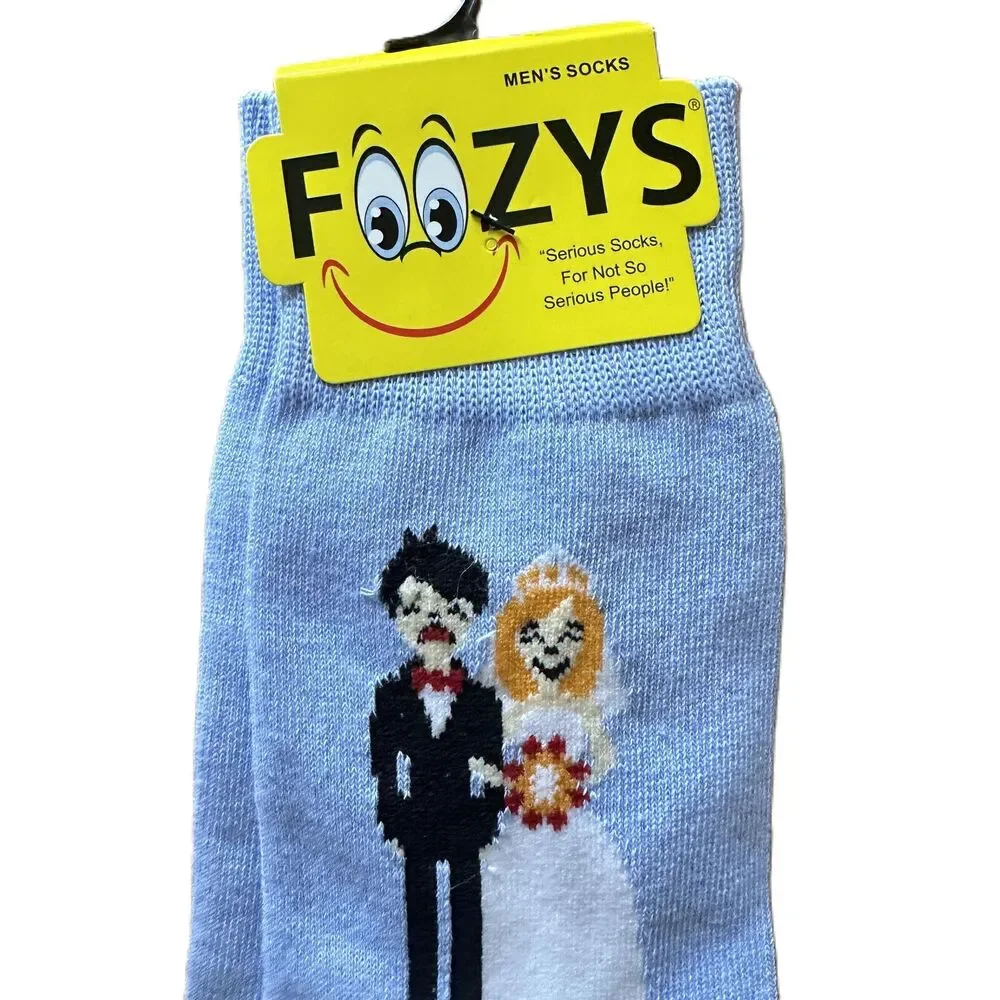 NWT Foozys Blue Graphic Funny Game Over Crew Length Socks Size Men’s One Size